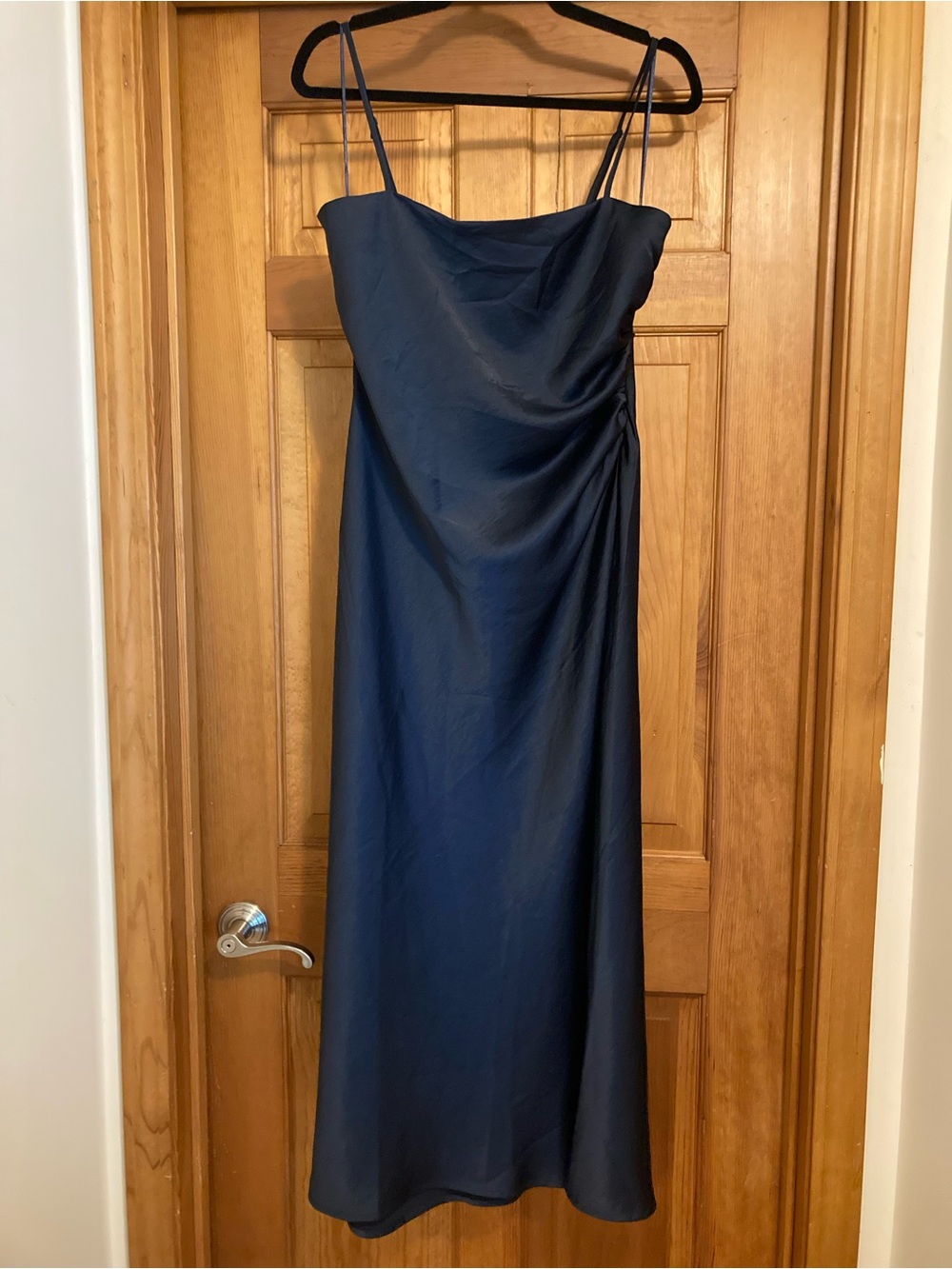 House of Harlow 1960 Navy Cowl Satin Slip Maxi Dress, XL, NWT